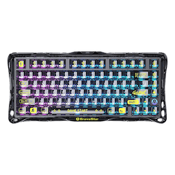 GravaStar Mercury K1 Lite Keyboard - Transparent Black, Linear Switches